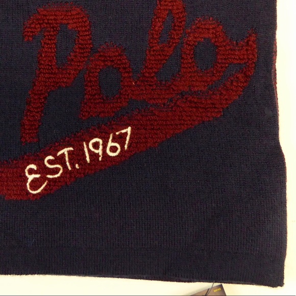 Polo Ralph Lauren 1967 Varsity Scarf Beanie Hat Set NWT RL Merino Wool College - Picture 4 of 8